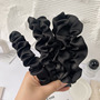 Black large intestine hairband South Korea high-grade hair accessories satin French pleated headband wash face high cranial top hair cave wholesale