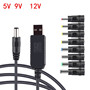 USB power boost line 5V to DC9 V/12V boost converter line with 8DC head multi-function transfer line
