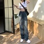 Vintage Jeans Women's Loose Straight High Waist Slimming Small Spring and Summer Wide Leg Long Trendy Pants Ins