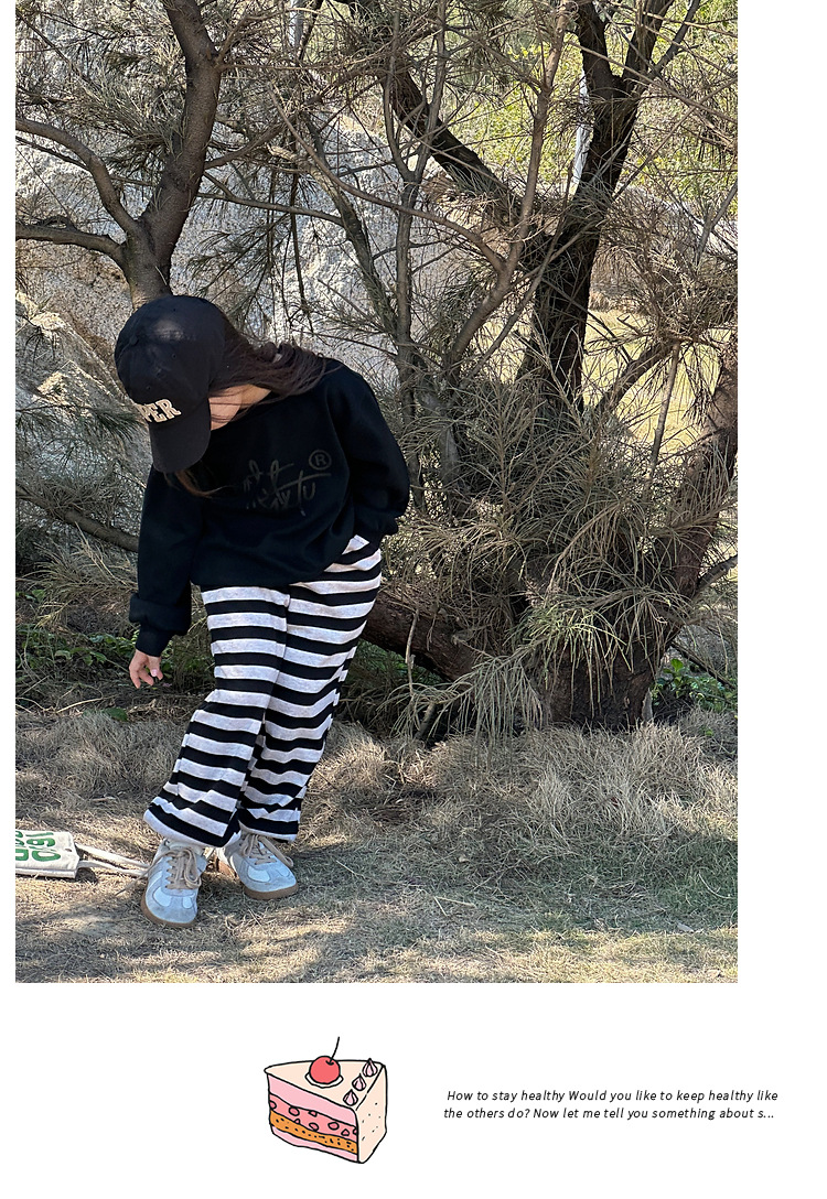 Children's Korean Alphabet Long sleeved Sweater 2024 Spring Dress New Western Loose Top Girl's Versatile Sports Fashion_voghion.com
