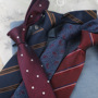 Men's Business Stripe Polyester Silk 7cm Hand Tie Tie Dress Casual Collar Accessories Factory in stock
