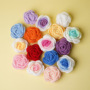 crochet knitting flower artificial flower head rose sunflower diy clothing accessories accessories multi-petals